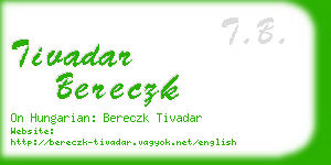 tivadar bereczk business card